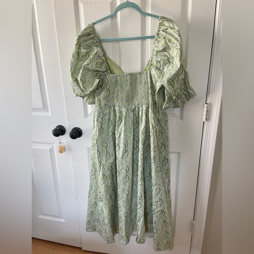 Hill House Ophelia Dress in Artist's Edition: F. Steiner & Co. Eucalyptus Floral - Picture 8 of 8
